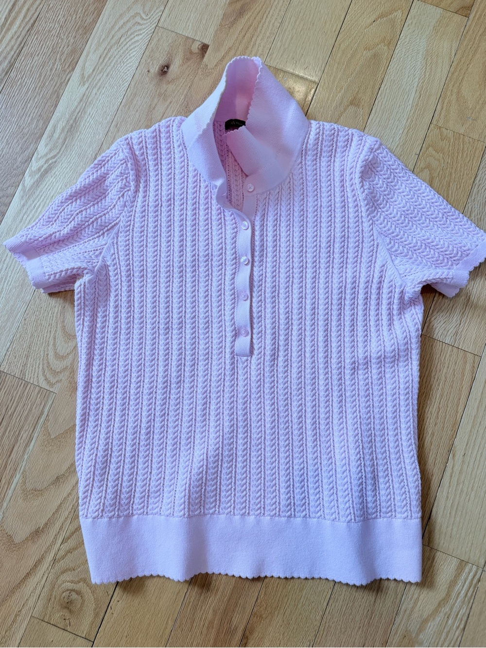 Brooks Brothers Light Pink Short-Sleeve Knit Polo for Kids